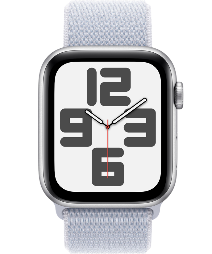 Умные часы Apple Watch SE 2024 40mm Silver Aluminum Case with Blue Cloud Sport Loop