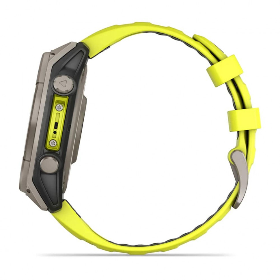 Умные часы Garmin Fenix 8 47mm SOLAR Sapphire Titanium with Amp Yellow/Graphite Silicone Band (010-02906-20)