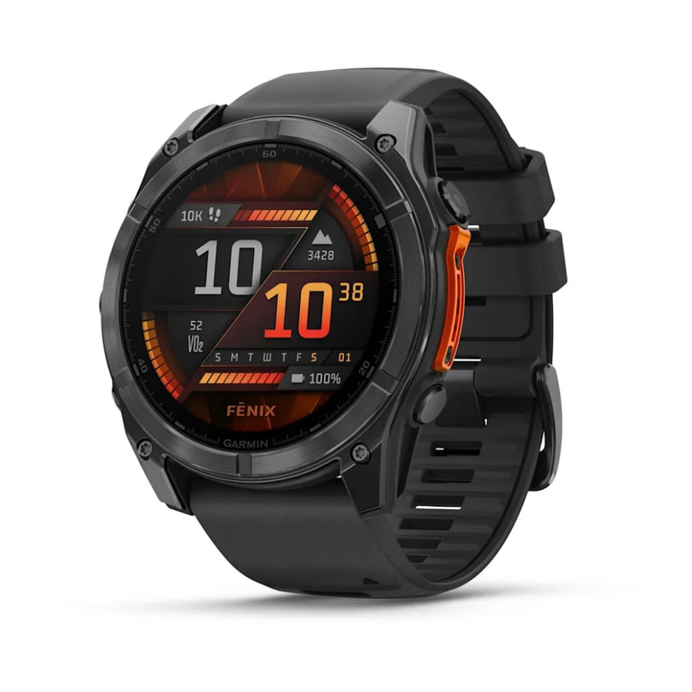 Умные часы Garmin Fenix 8 51mm AMOLED Slate Gray with Black Silicone Band (010-02905-00)