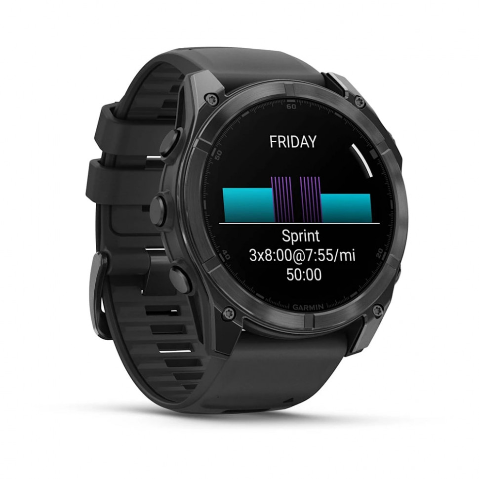 Умные часы Garmin Fenix 8 51mm AMOLED Slate Gray with Black Silicone Band (010-02905-00)