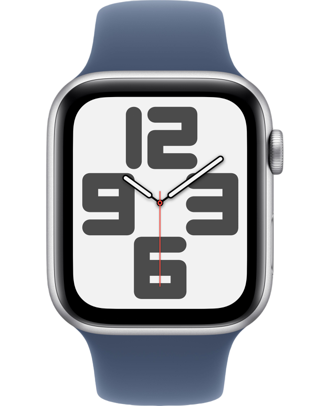 Умные часы Apple Watch SE 2024 40mm Silver Aluminum Case with Denim Sport Band (S/M)