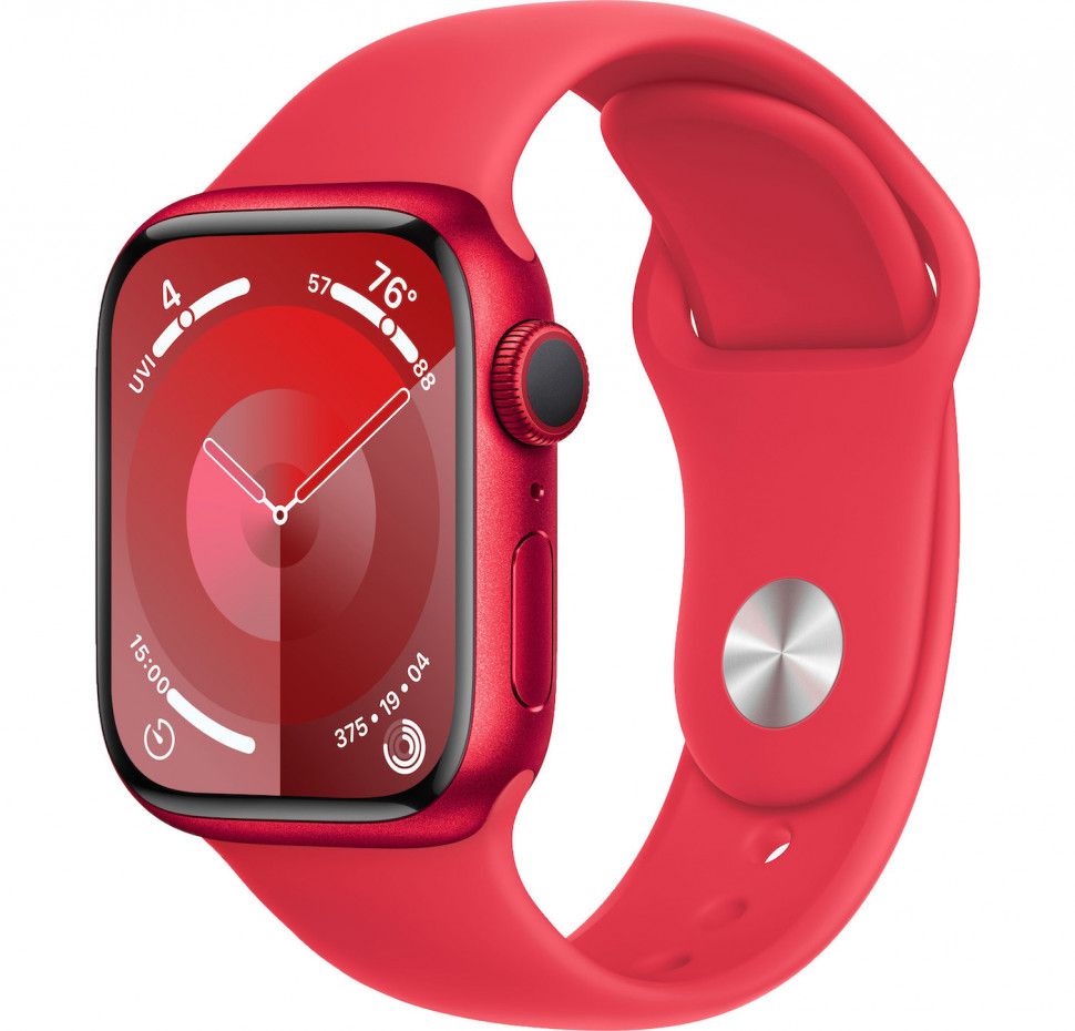 Умные часы Apple Watch Series 9 41mm Red Aluminum Case with Red Sport Band (M/L)