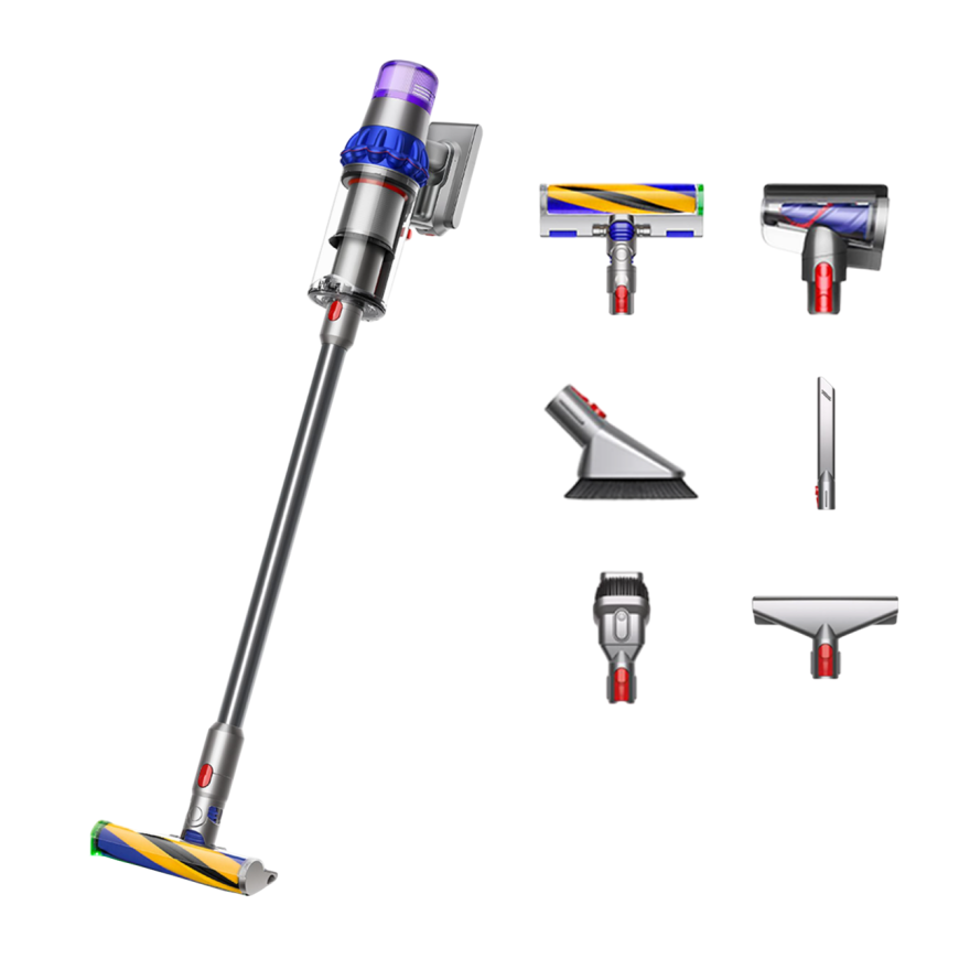 Вертикальный беспроводной пылесос Dyson V15 Detect Fluffy (SV47) Blue/Nickel (Вилка CN)