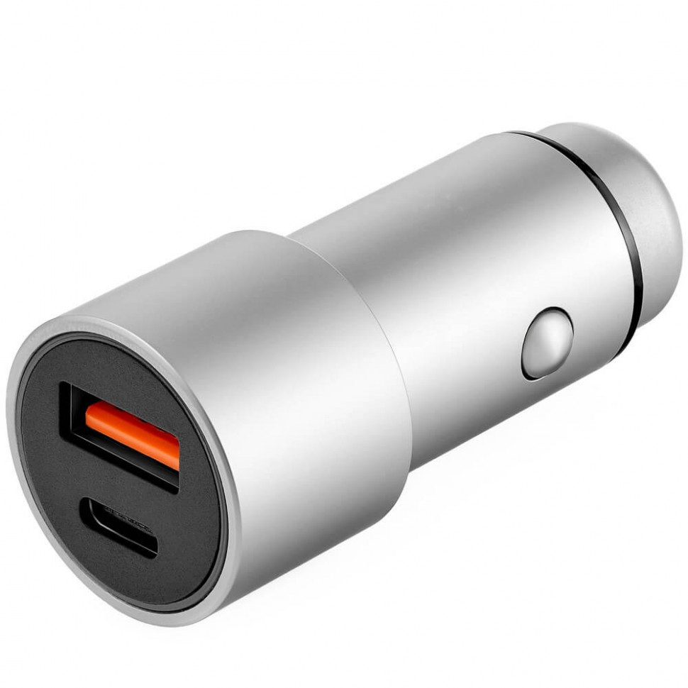 Автомобильное зарядное устройство uBear Ride Car Chargen USB-A/USB-C 20W Серебро