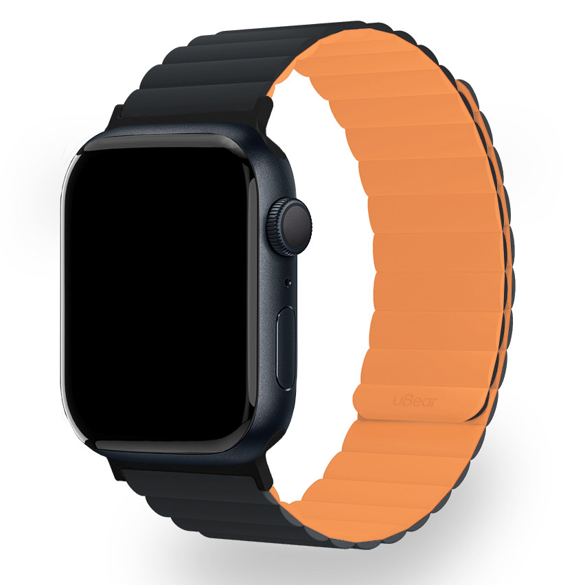 Ремешок uBear Mode для Apple Watch 44/45/46/49mm (M/L) Черный/Оранжевый