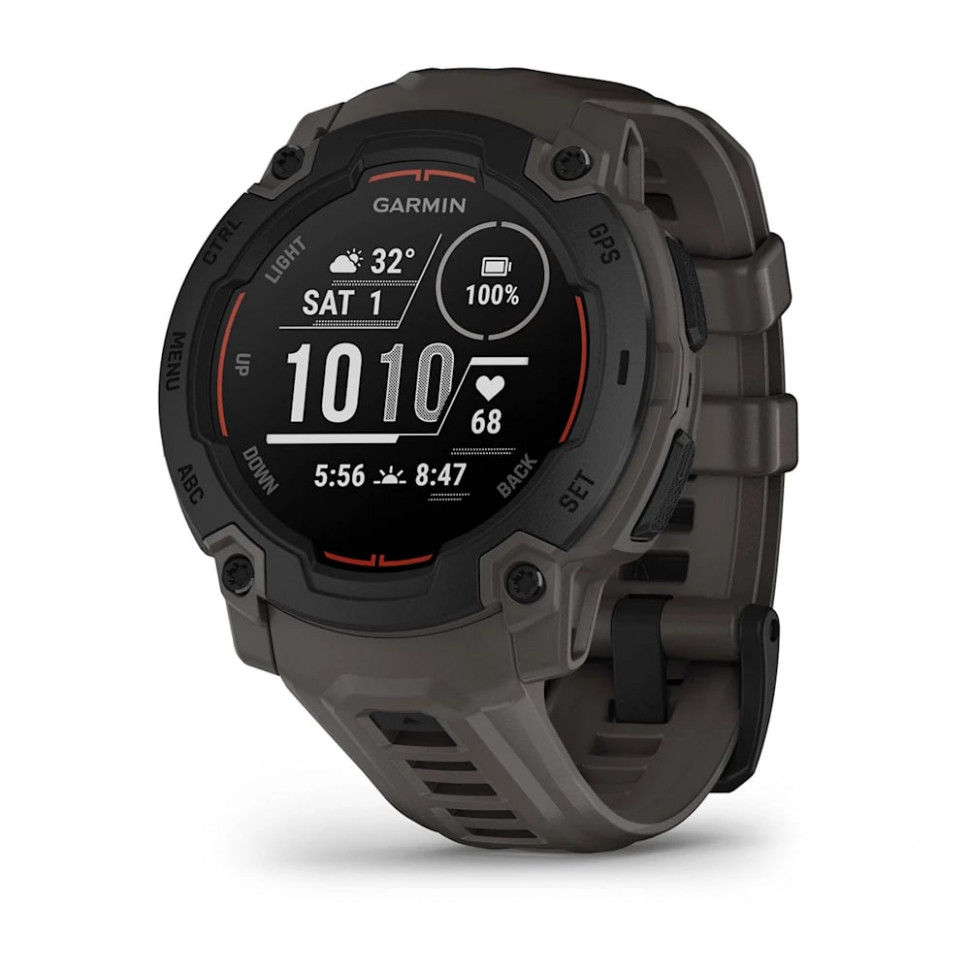 Умные часы Garmin Instinct E 45mm Black with Charcoal Band (010-02933-00)
