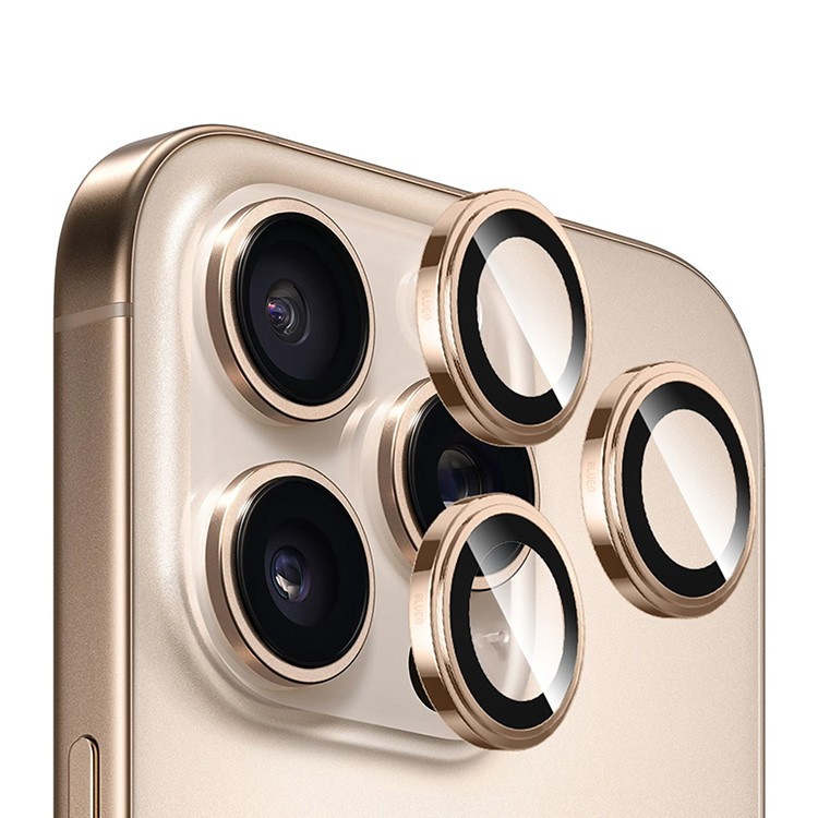 Защитное стекло на камеру V12 Plus для iPhone 16 Pro/16 Pro Max Золото