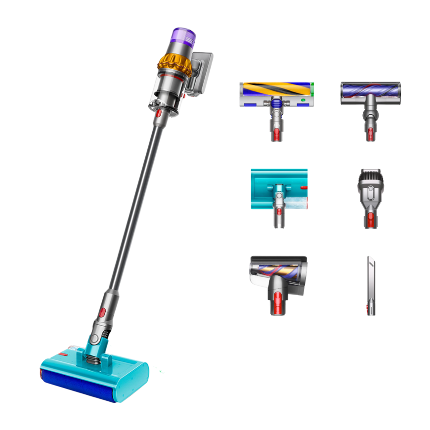 Вертикальный беспроводной пылесос Dyson V15s Detect Submarine (SV47) Yellow/Nickel (EU)