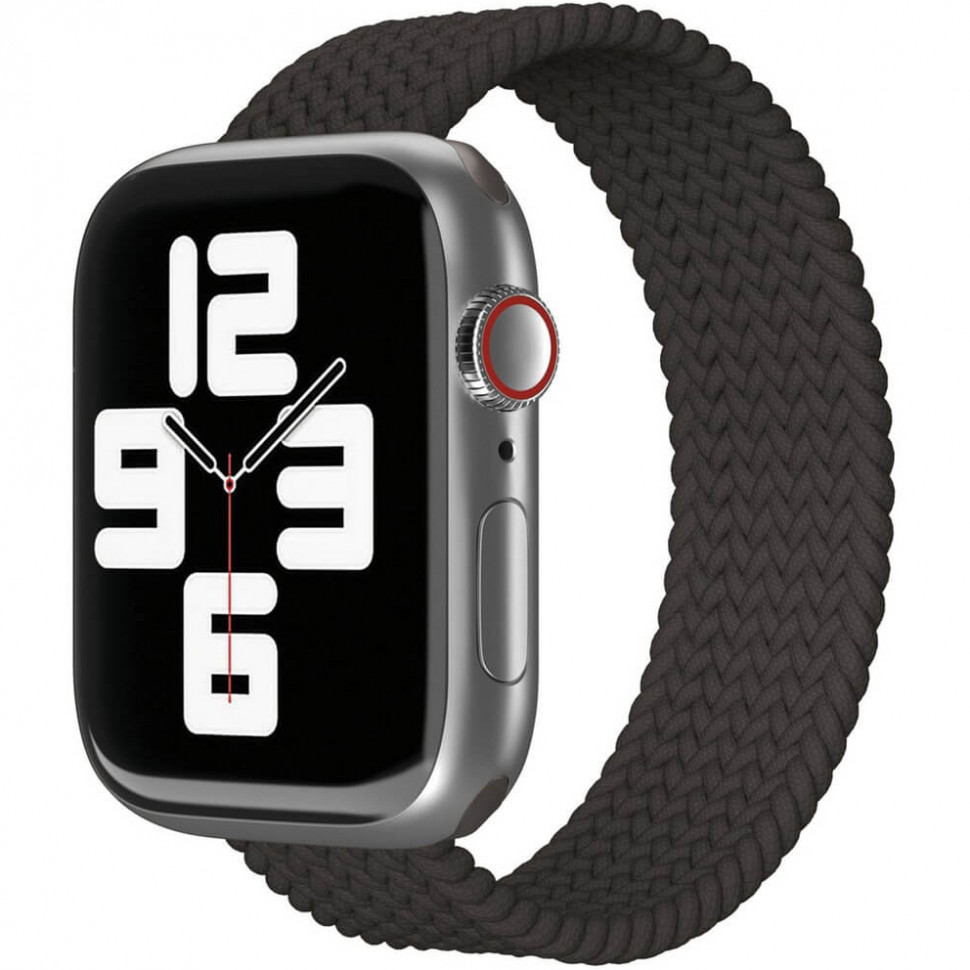 Ремешок VLP Braided Band для Apple Watch 44/45/46/49mm (S/M) Черный