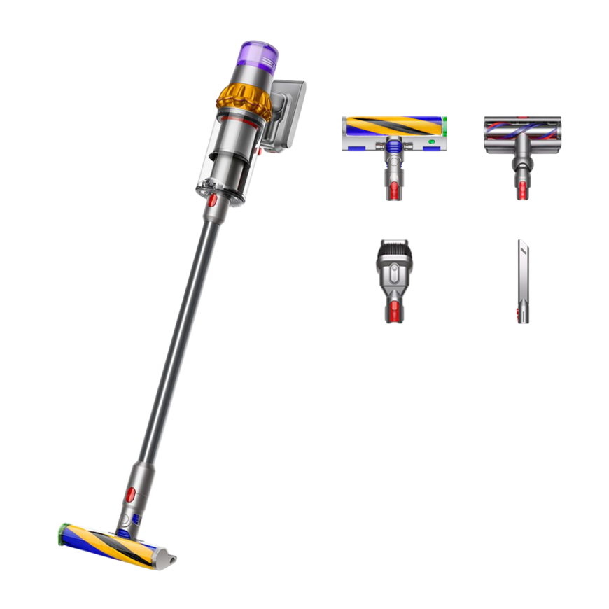 Вертикальный беспроводной пылесос Dyson V15 Detect Absolute (SV47) Yellow/Nickel (Вилка CN)