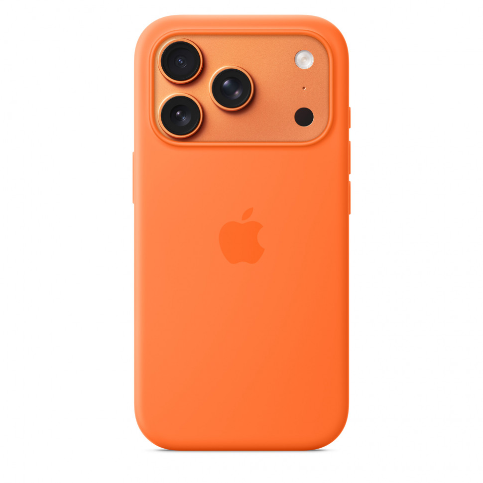 Чехол защитный Apple Silicone Case with MagSafe для iPhone 17 Pro Orange
