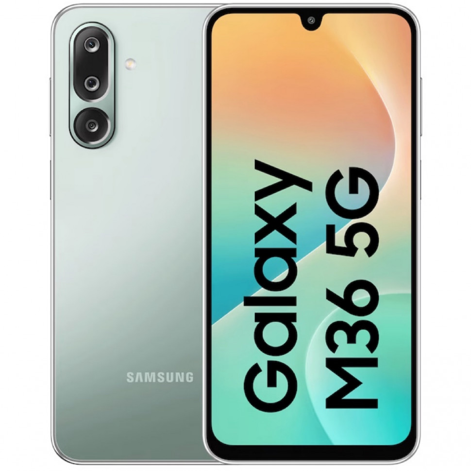 Смартфон Samsung Galaxy M36 5G 6/128GB Зеленый (Serene Green)