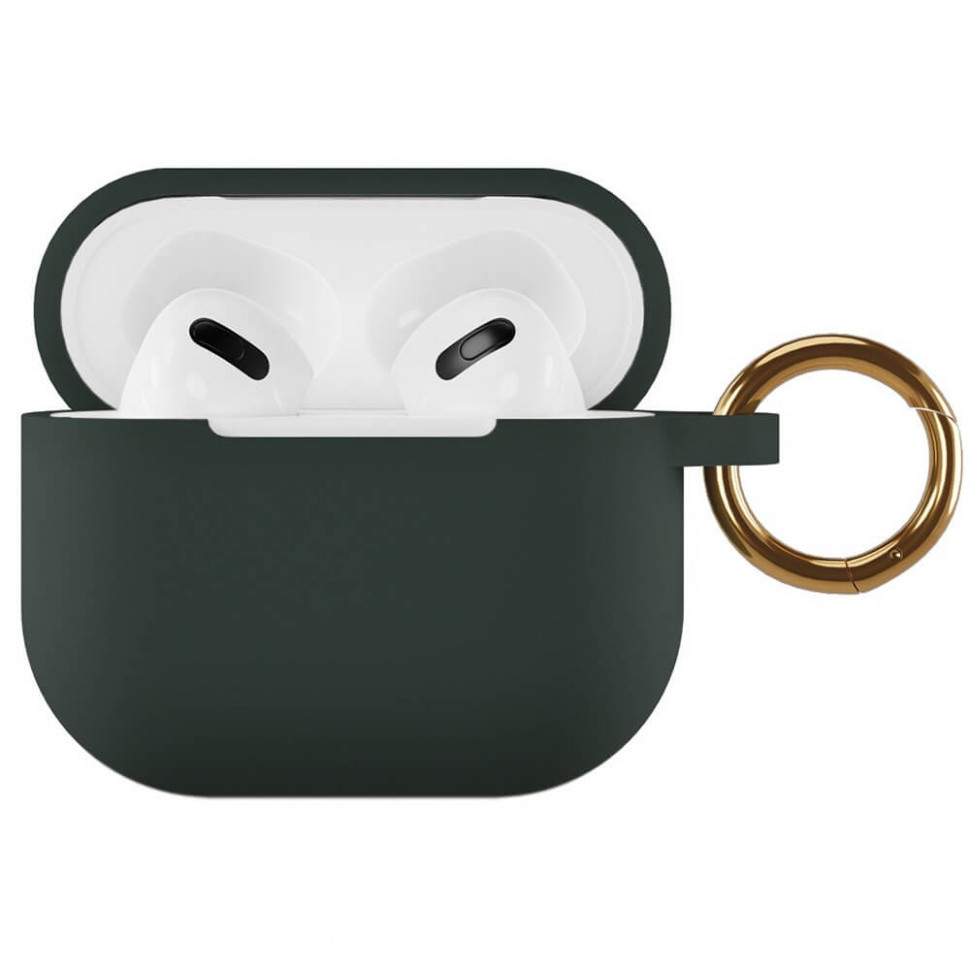 Чехол для наушников VLP Silicone Case Soft Touch для AirPods 3 Dark Green