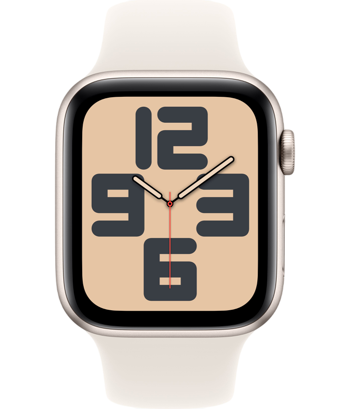 Умные часы Apple Watch SE 2024 44mm Starlight Aluminum Case with Starlight Sport Band (M/L)
