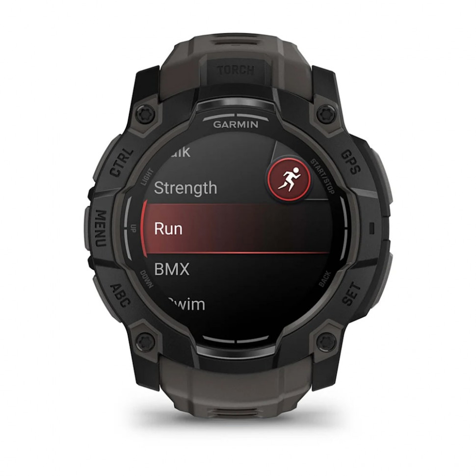 Умные часы Garmin Instinct 3 50mm AMOLED Black with Charcoal Band (010-03020-00)