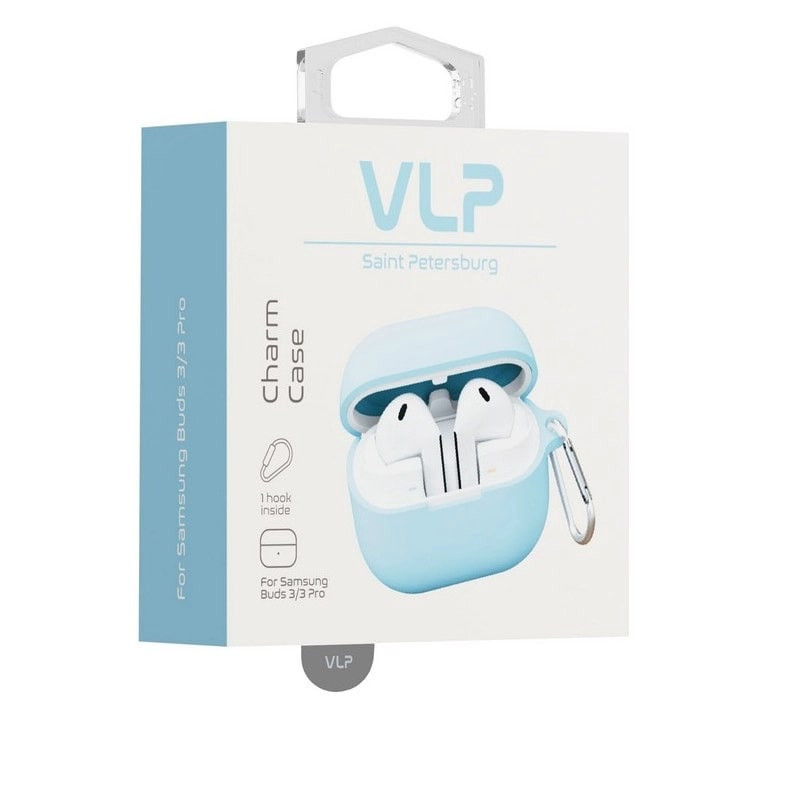 Чехол для наушников VLP Charm Case для Samsung Galaxy Buds 3/3 Pro Голубой