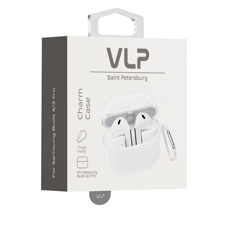 Чехол для наушников VLP Charm Case для Samsung Galaxy Buds 3/3 Pro Прозрачный