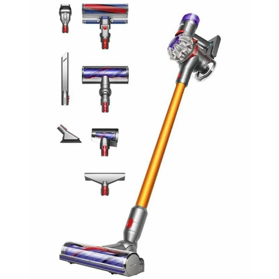 Вертикальный беспроводной пылесос Dyson V8 Absolute (SV25) Silver/Yellow (Вилка CN)
