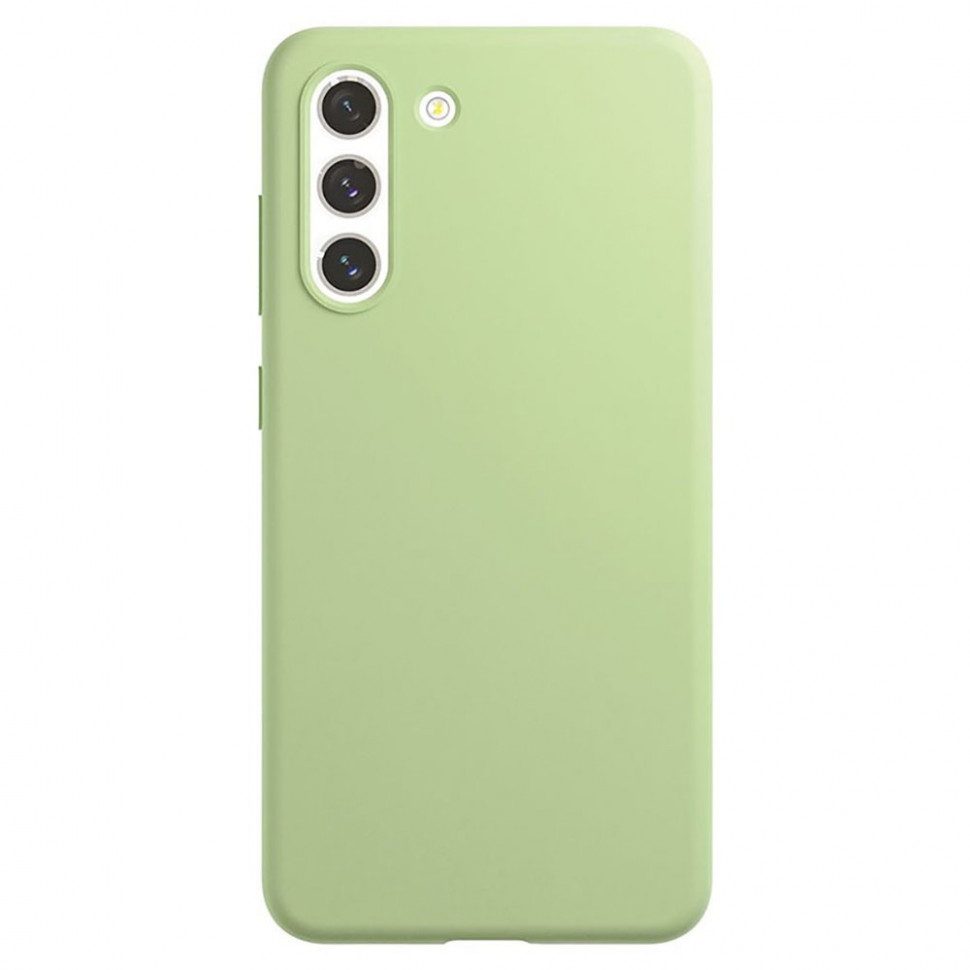 Чехол защитный VLP Liquid Silicone Case Soft Touch для Samsung Galaxy S21 FE Светло-зеленый