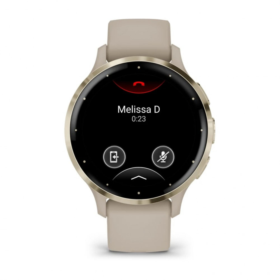 Умные часы Garmin Venu 3S 41mm Soft Gold Stainless Steel Bezel with French Gray Case and Silicone Band (010-02785-02)