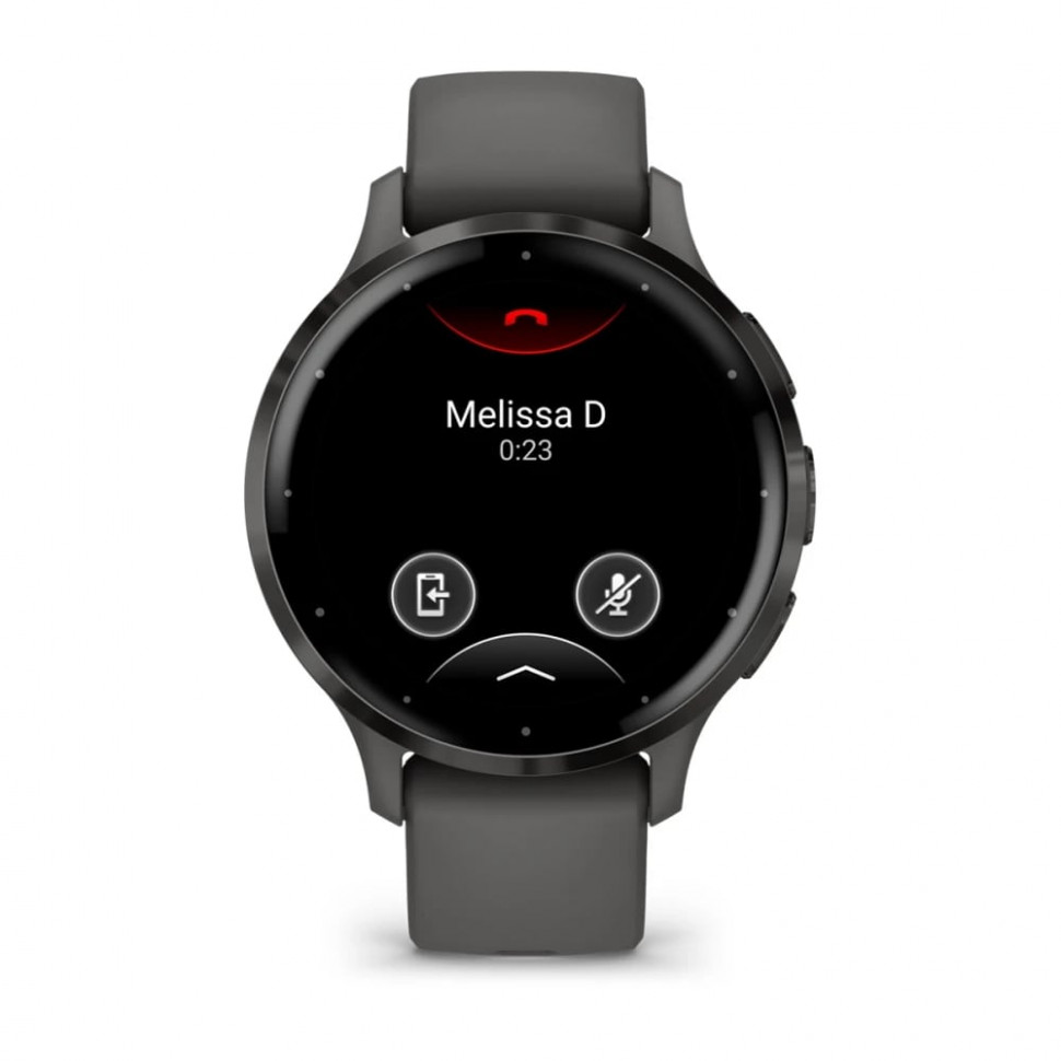 Умные часы Garmin Venu 3S 41mm Slate Stainless Steel Bezel with Pebble Gray Case and Silicone Band (010-02785-00)