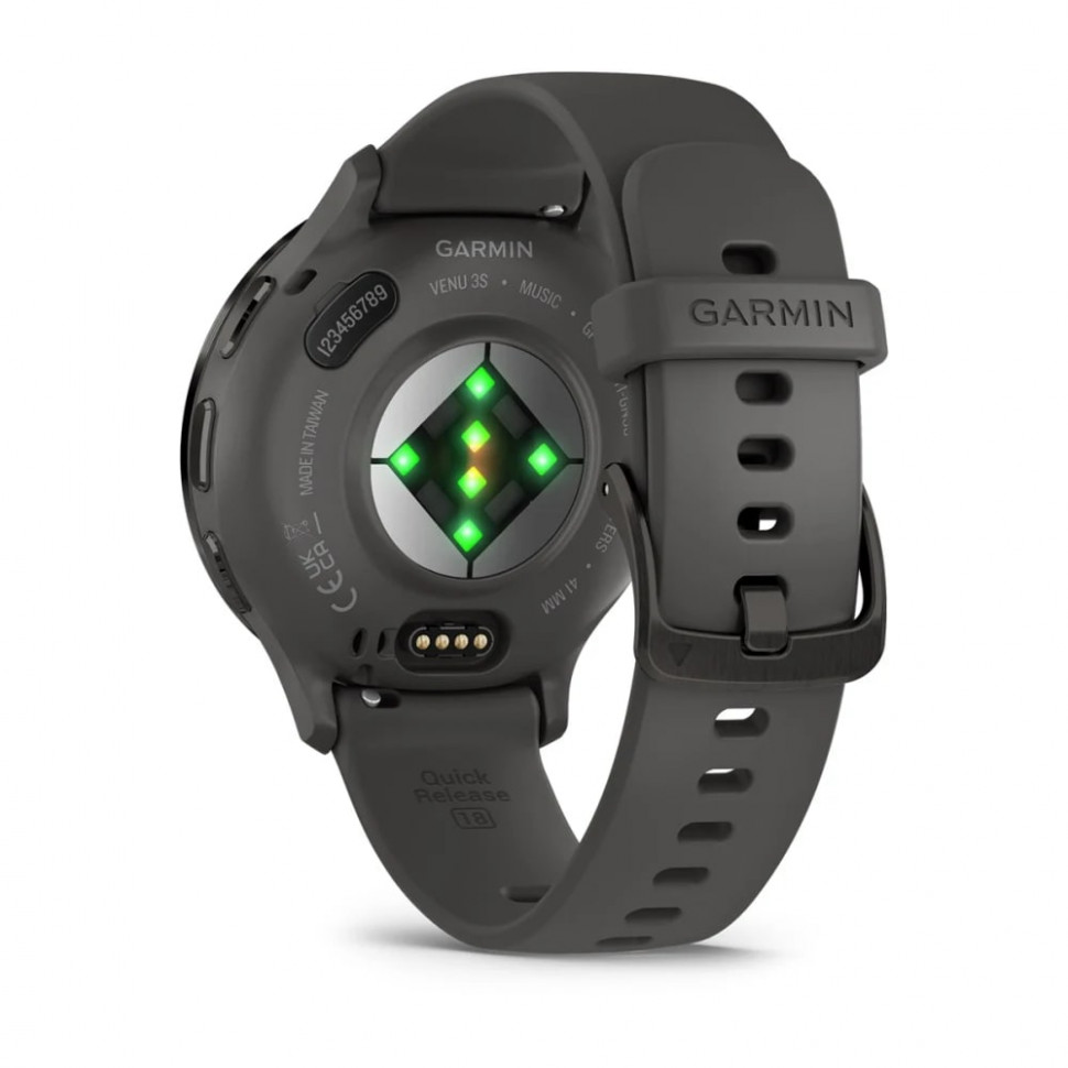 Умные часы Garmin Venu 3S 41mm Slate Stainless Steel Bezel with Pebble Gray Case and Silicone Band (010-02785-00)