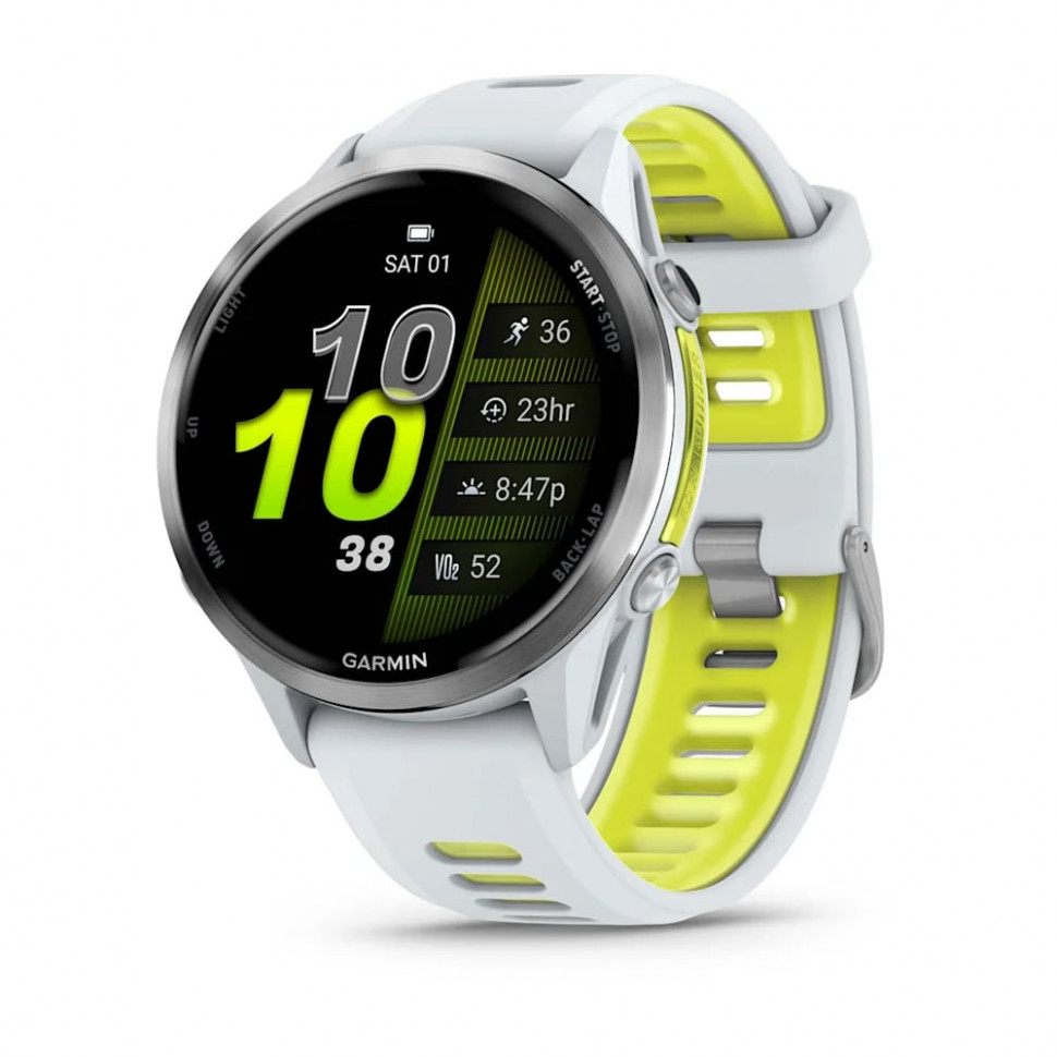 Умные часы Garmin Forerunner 970 Titanium with Whitestone Case and Whitestone/Translucent Amp Yellow Band (010-02969-01)