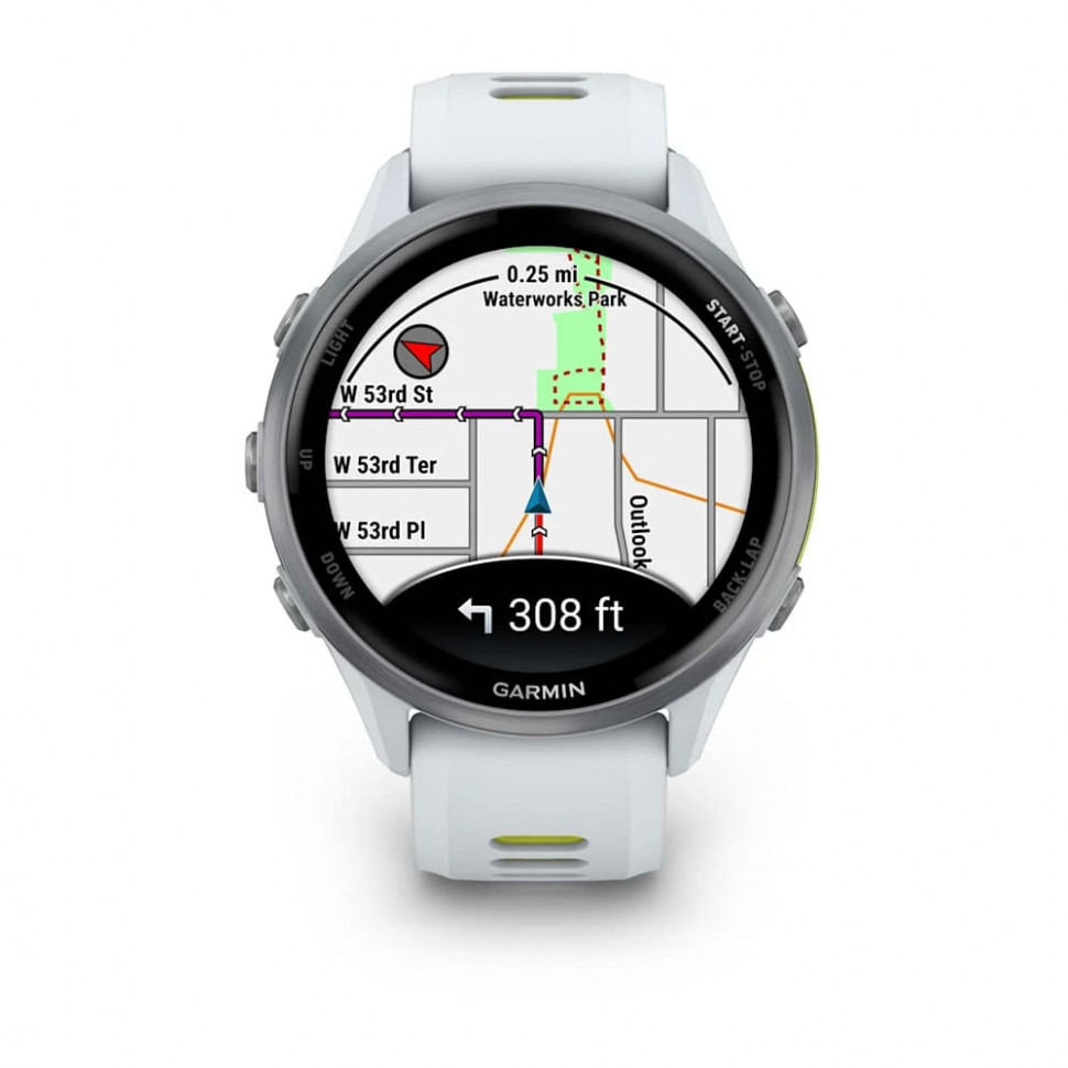 Умные часы Garmin Forerunner 970 Titanium with Whitestone Case and Whitestone/Translucent Amp Yellow Band (010-02969-01)