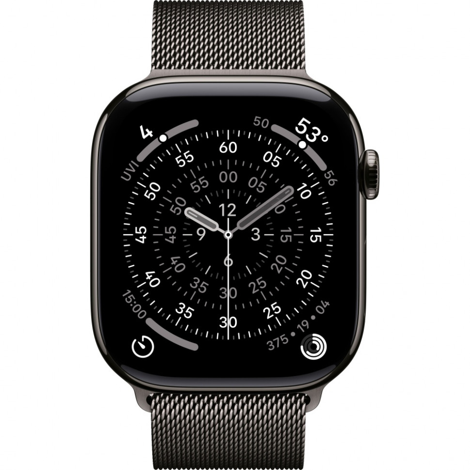 Умные часы Apple Watch Series 11 46mm Slate Titanium Case with Slate Milanese Loop (M/L)