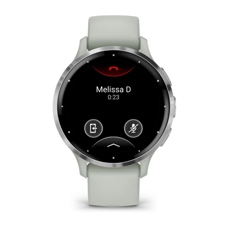 Умные часы Garmin Venu 3S 41mm Silver Stainless Steel Bezel with Sage Gray Case and Silicone Band (010-02785-01)