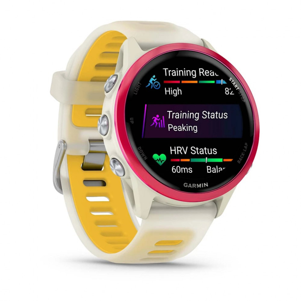 Умные часы Garmin Forerunner 570 42mm Raspberry Aluminum with Translucent Bone/Mango Band (010-02970-02)