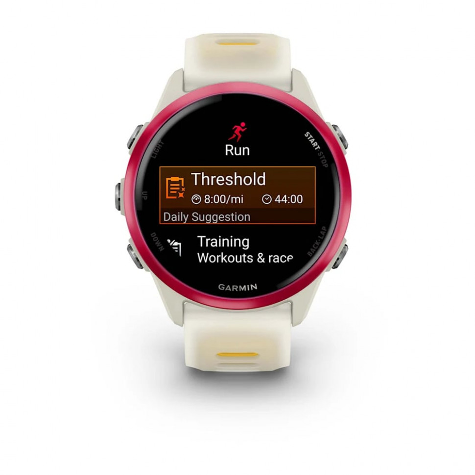 Умные часы Garmin Forerunner 570 42mm Raspberry Aluminum with Translucent Bone/Mango Band (010-02970-02)