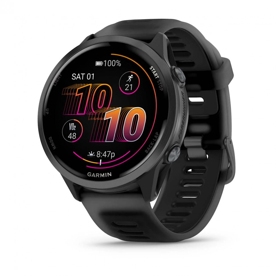 Умные часы Garmin Forerunner 570 47mm Slate Gray Aluminum with Translucent Black/Black Band (010-02971-00)