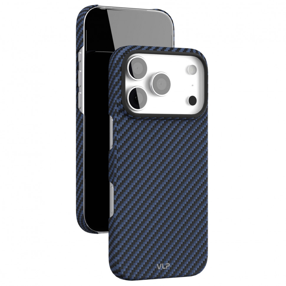 Чехол защитный VLP Kevlar Case MagSafe для iPhone 17 Pro Синий