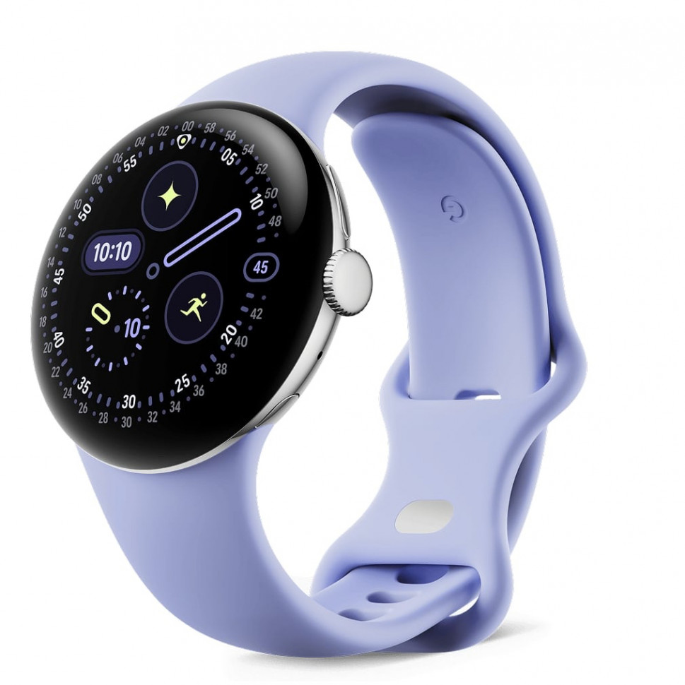 Умные часы Google Pixel Watch 4 41mm Wi-Fi Серебряный/Фиолетовый (Polished Silver/Iris)