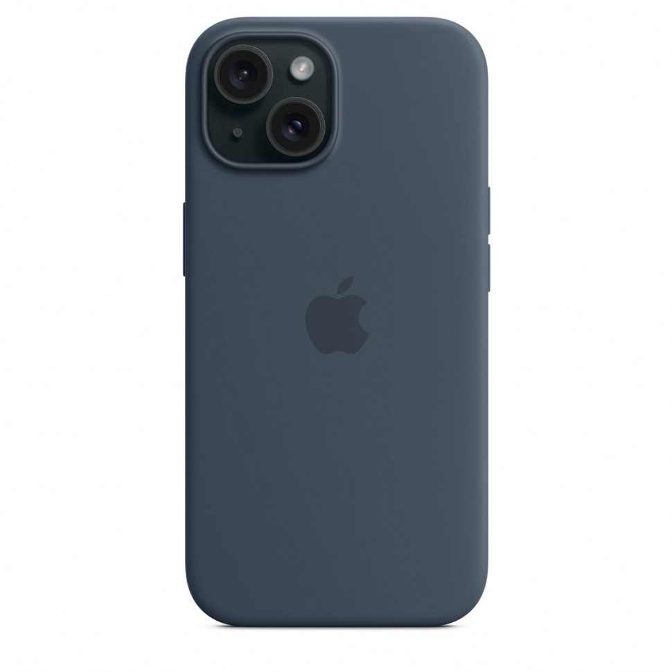 Чехол защитный Apple Silicone Case с MagSafe для iPhone 15 Plus Storm Blue