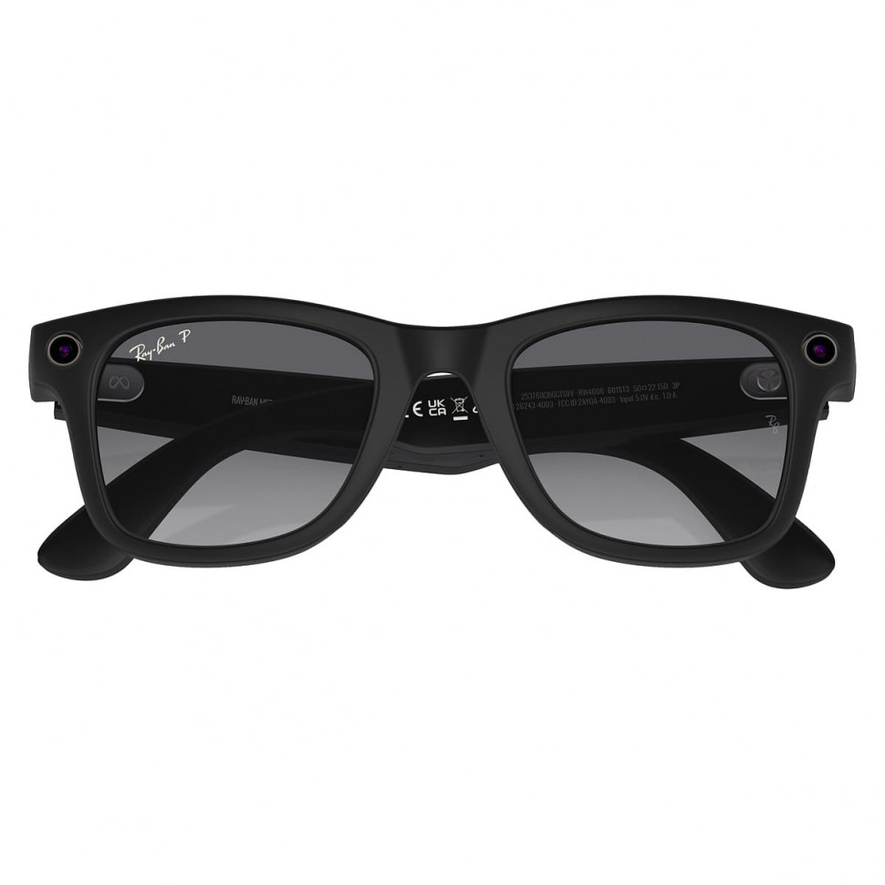 Умные очки Ray-Ban Wayfarer Matte Black/Polarized Graphite Gradient (RW4006)