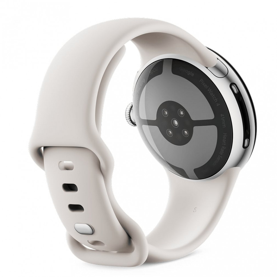 Умные часы Google Pixel Watch 4 41mm Wi-Fi Серебряный/Бежевый (Polished Silver/Porcelain)