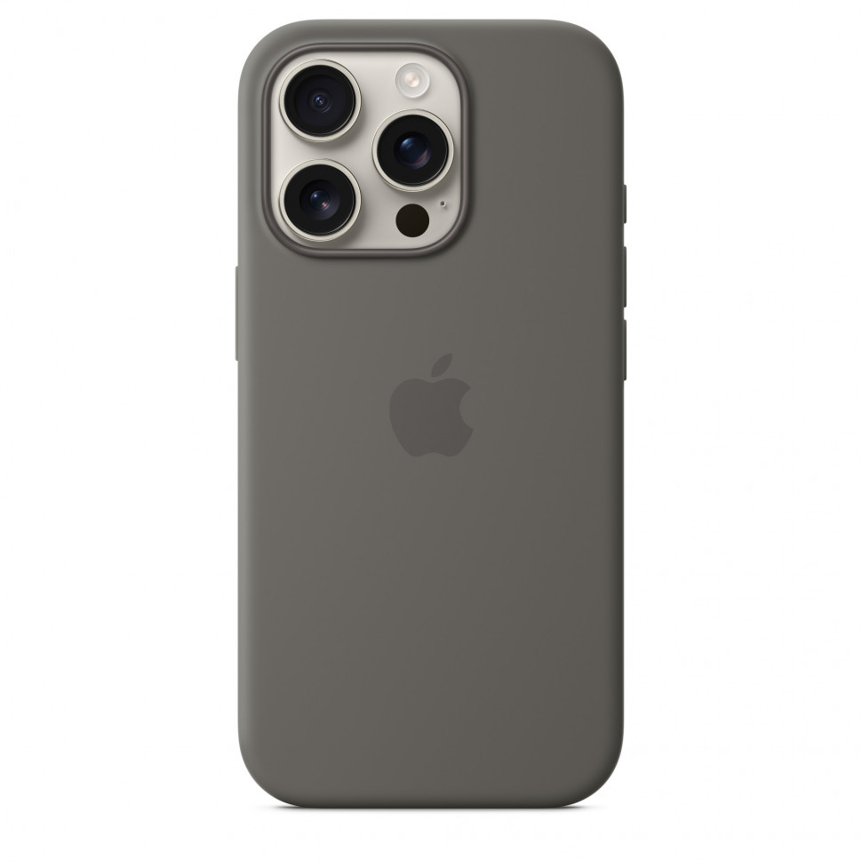 Чехол защитный Apple Silicone Case с MagSafe для iPhone 16 Pro Stone Gray