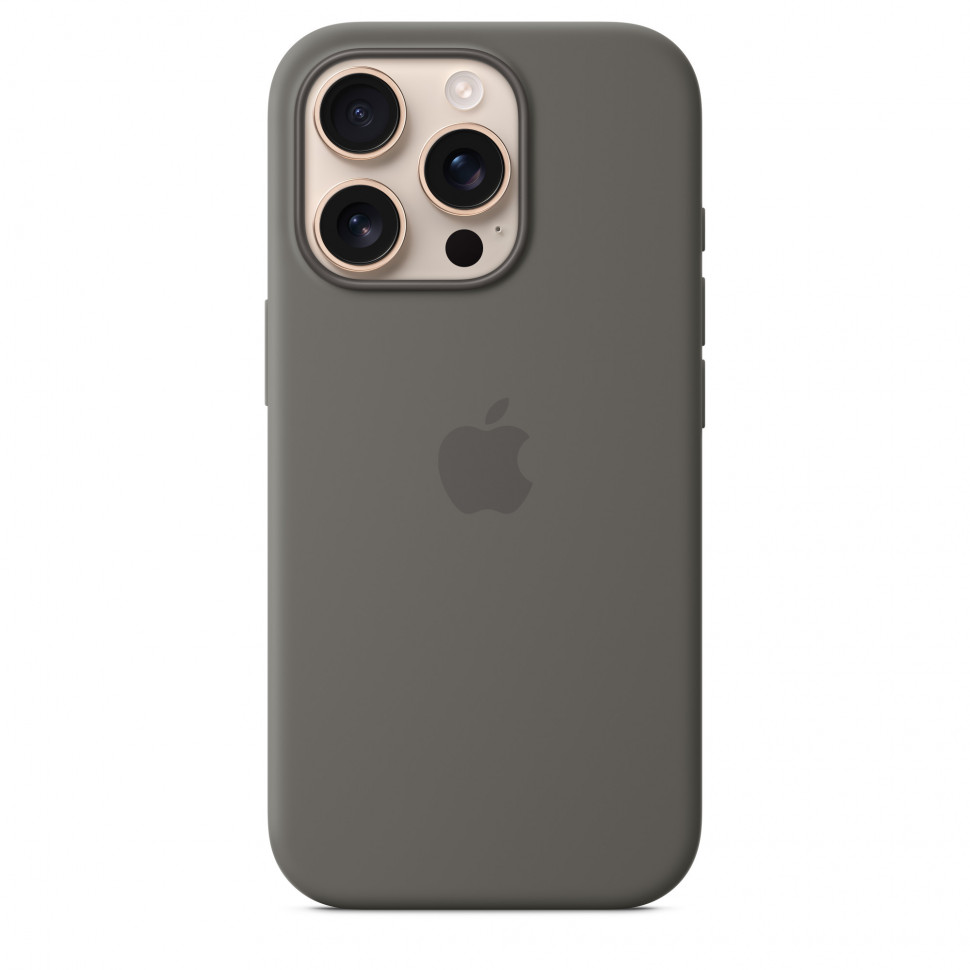 Чехол защитный Apple Silicone Case с MagSafe для iPhone 16 Pro Stone Gray