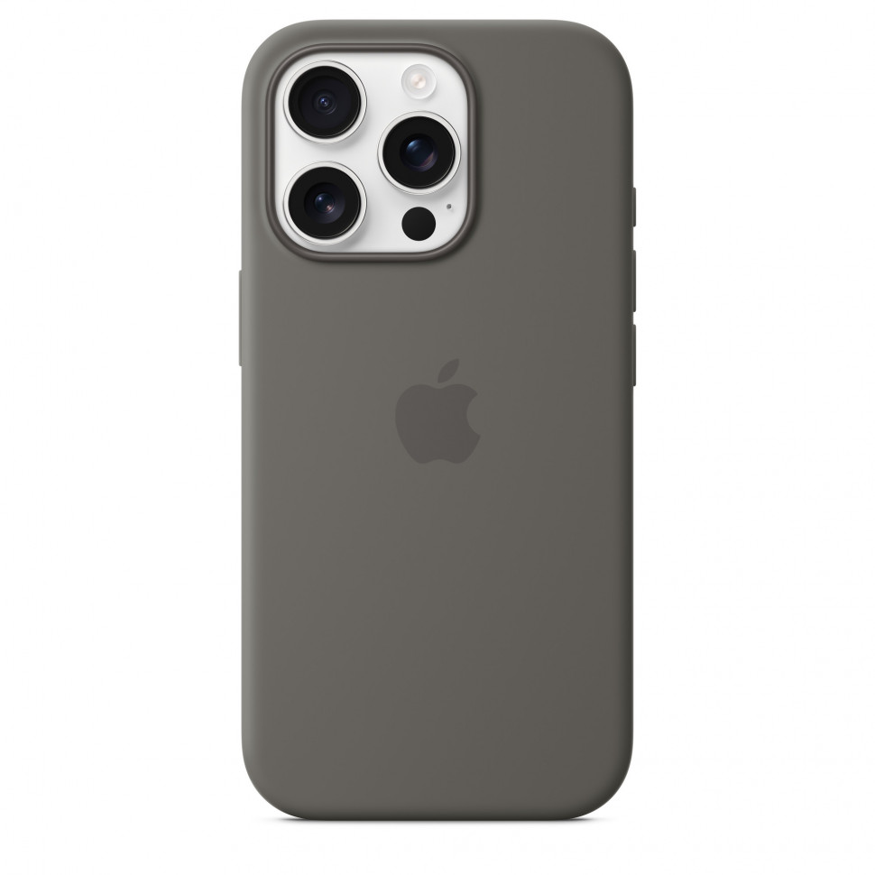 Чехол защитный Apple Silicone Case с MagSafe для iPhone 16 Pro Stone Gray