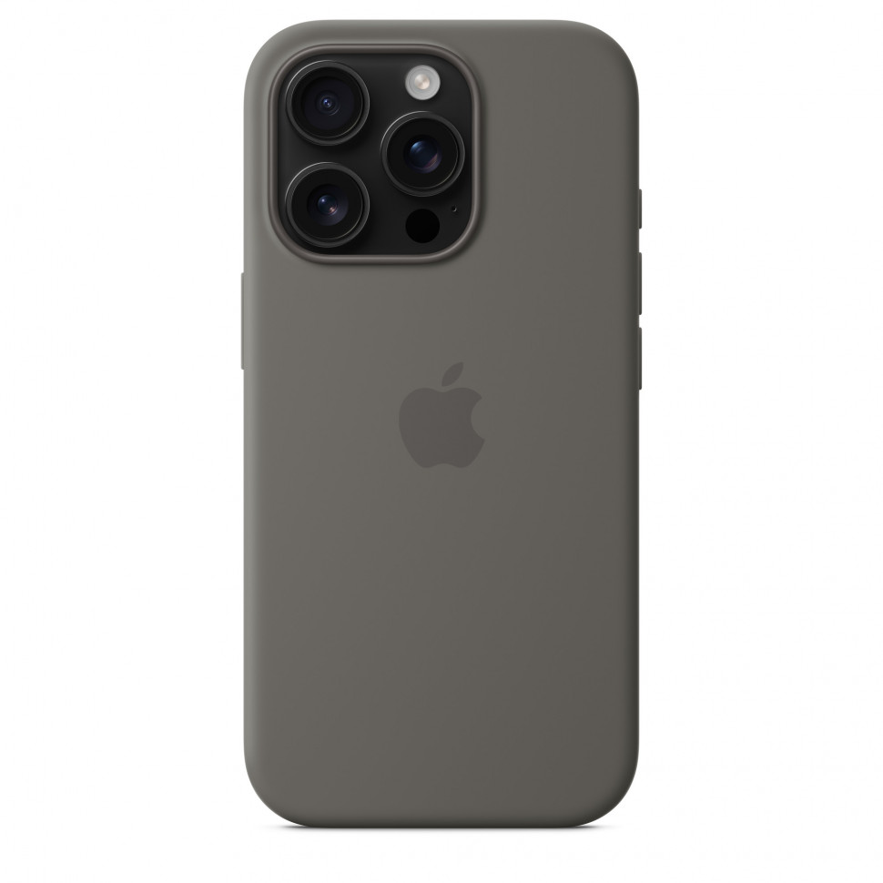 Чехол защитный Apple Silicone Case с MagSafe для iPhone 16 Pro Stone Gray