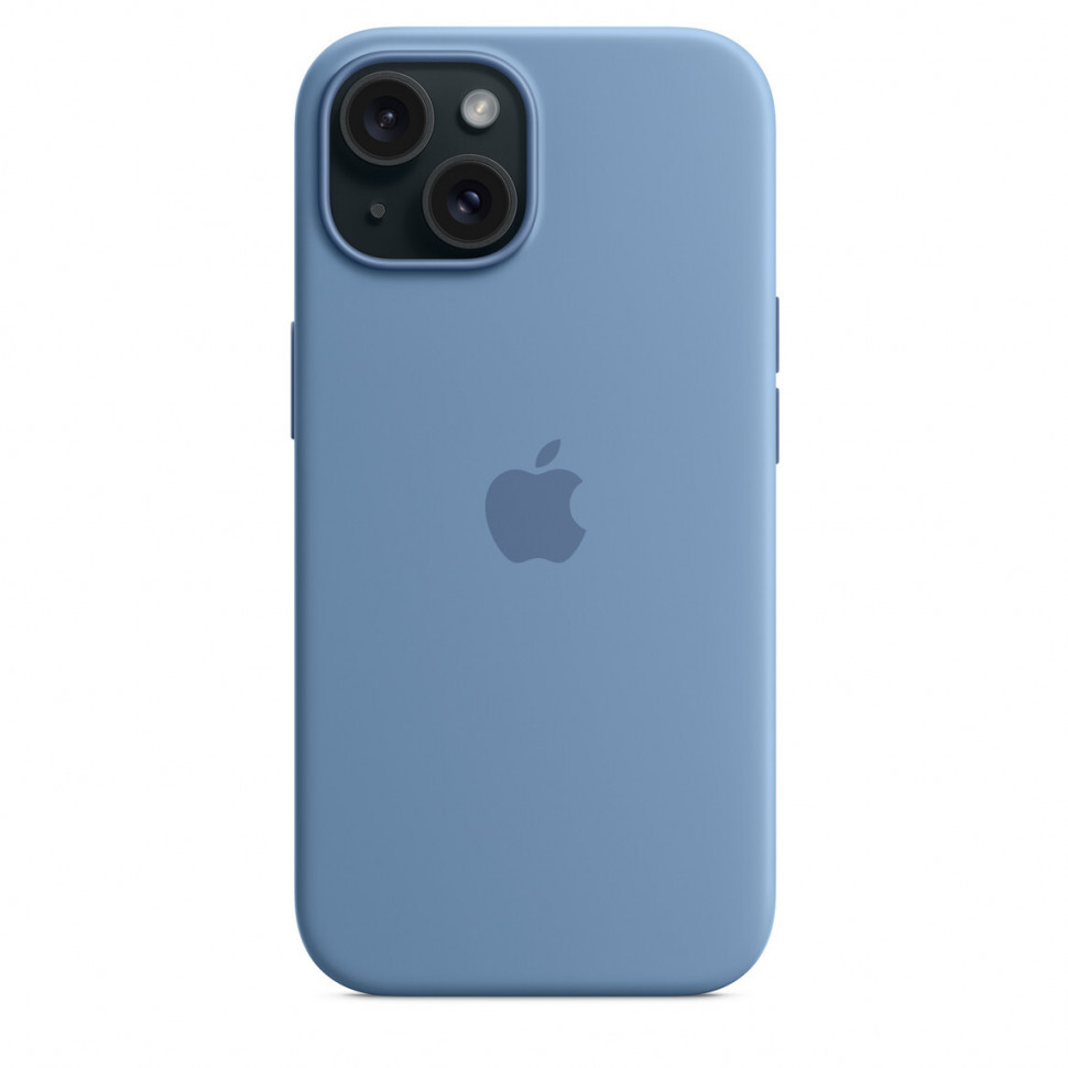 Чехол защитный Apple Silicone Case с MagSafe для iPhone 15 Plus Winter Blue