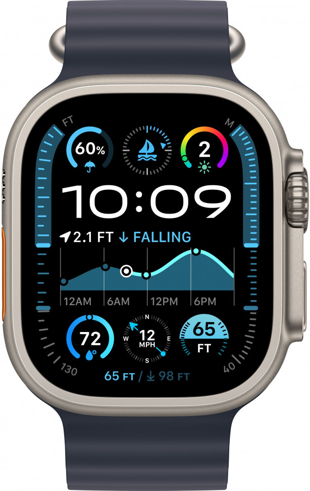 Умные часы Apple Watch Ultra 2 2024 49mm Natural Titanium Case with Navy Ocean Band