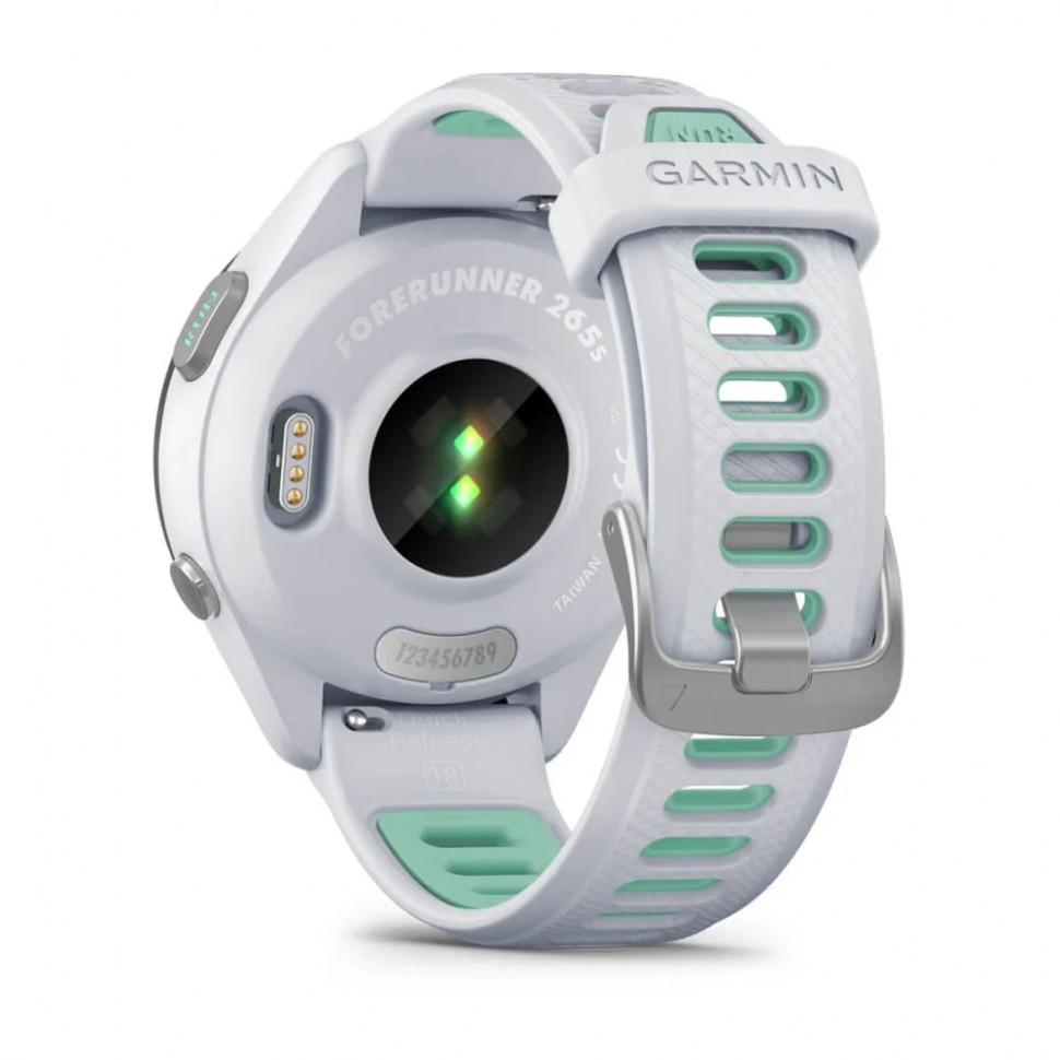 Умные часы Garmin Forerunner 265s 42mm Black Bezel with Whitestone Case and Whitestone/Neo Tropic Silicone Band (010-02810-04)