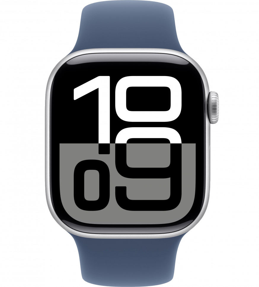 Умные часы Apple Watch Series 10 42mm Silver Aluminum Case with Denim Sport Band (S/M)