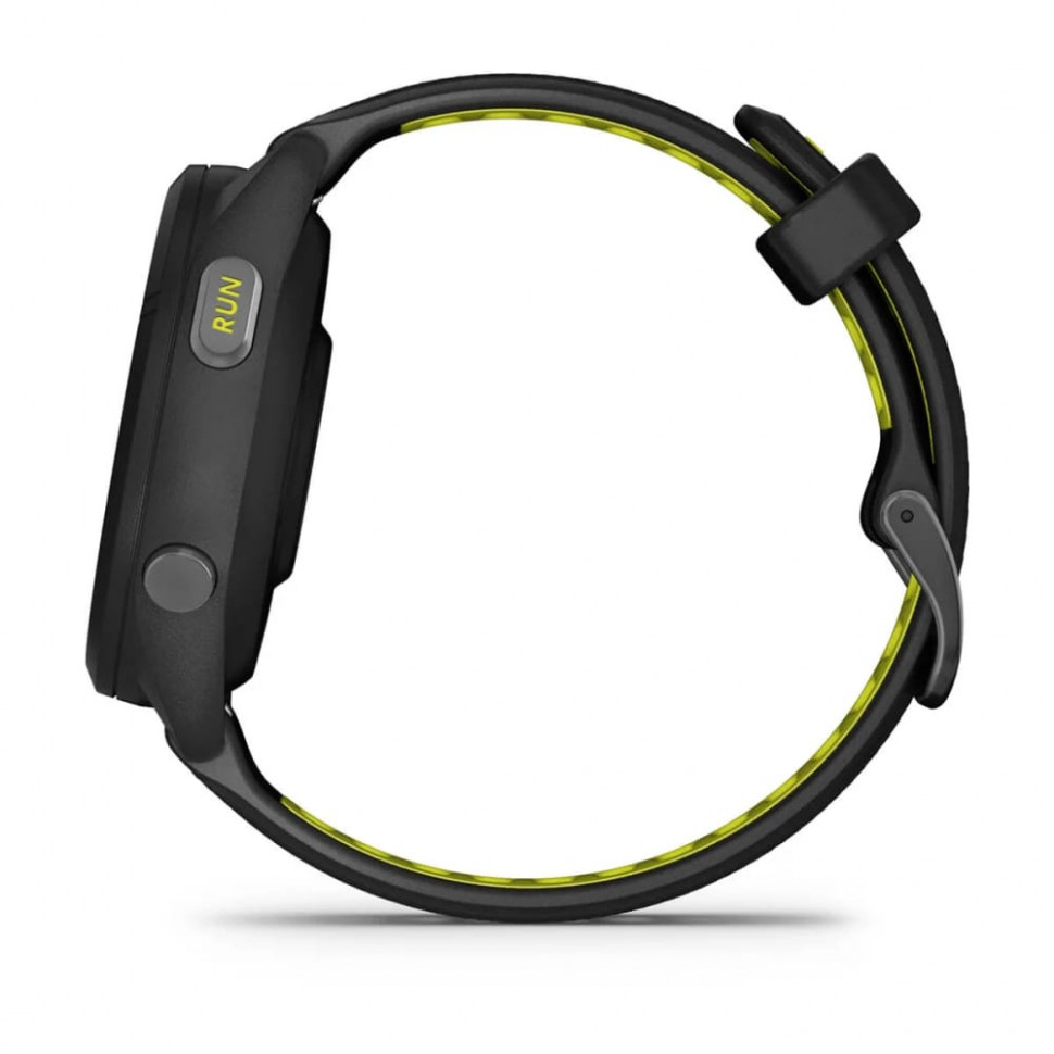 Умные часы Garmin Forerunner 265s 42mm Black Bezel and Case with Black/Amp Yellow Silicone Band (010-02810-03)