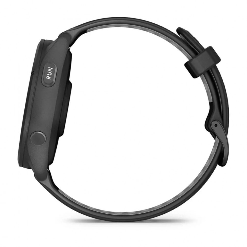 Умные часы Garmin Forerunner 265 46mm Black Bezel and Case with Black/Powder Gray Silicone Band (010-02810-10)