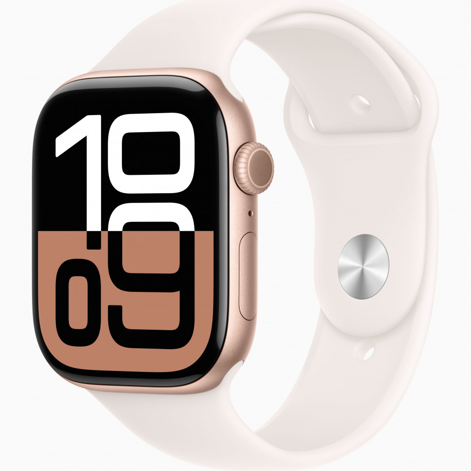 Умные часы Apple Watch Series 10 46mm Rose Gold Aluminum Case with Light Blush Sport Band (M/L)