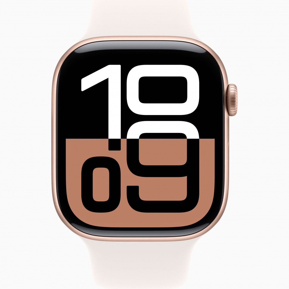 Умные часы Apple Watch Series 10 46mm Rose Gold Aluminum Case with Light Blush Sport Band (M/L)